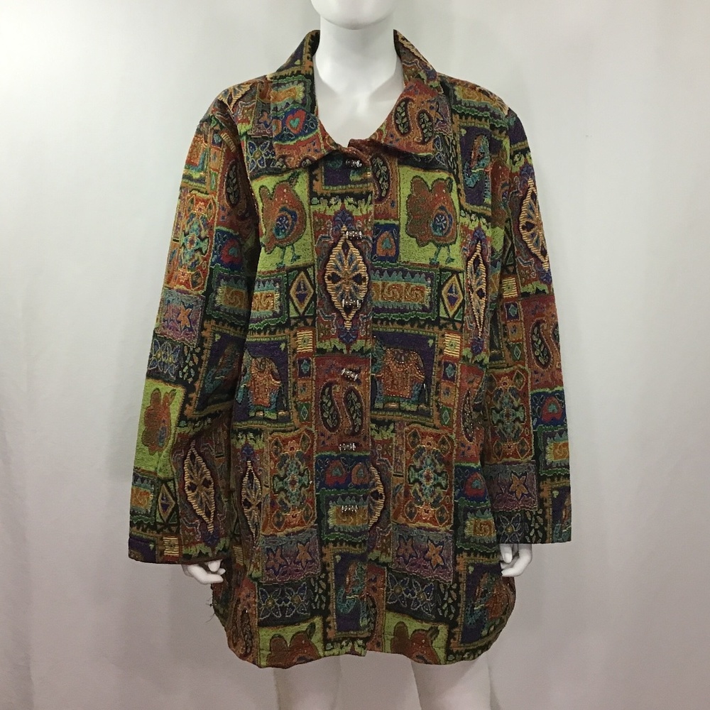 White Stag Plus Beaded Tapestry Jacket